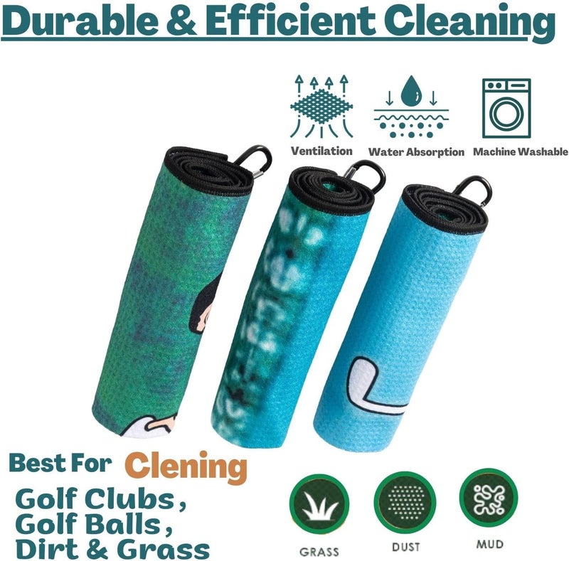 botogift Funny Golf Towel, Printed Golf Towels for Golf Bags with Clip, Golf Gift for Men Husband Boyfriend Dad, Birthday Gifts for Fan - Go Home Ball - Image 3